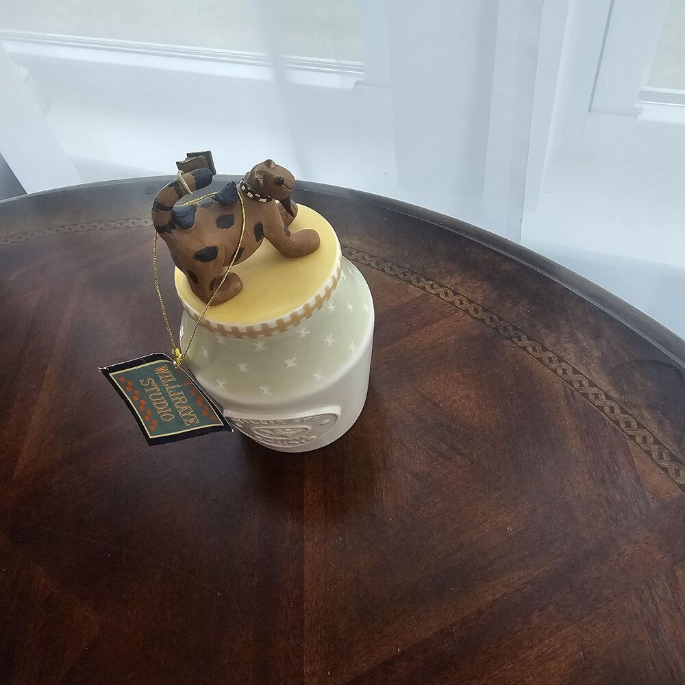 Williraye Studio Poured Candle Jar, Collectible Dog Figurine, Unscented